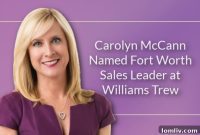 Carolyn McCann Leads Sales for Williams Trew’s Fort Worth Division