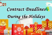 Navigating Contract Deadlines Amidst Holiday Seasons