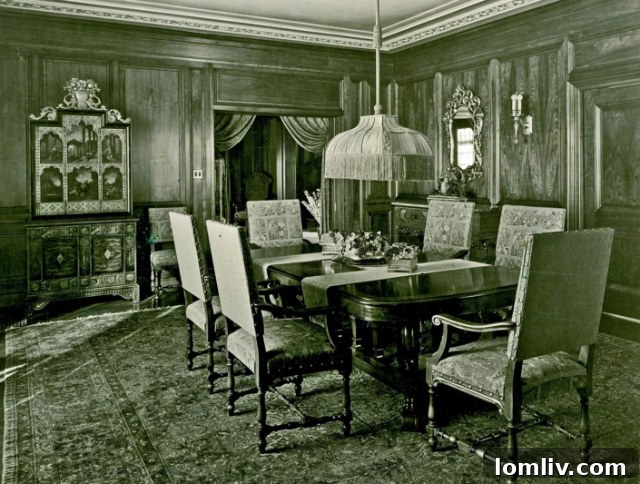 Historic dining room of Aldredge House
