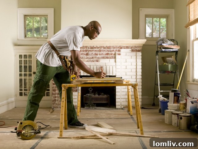 A family happily working on home improvements, symbolizing new beginnings and home transformations in 2023.