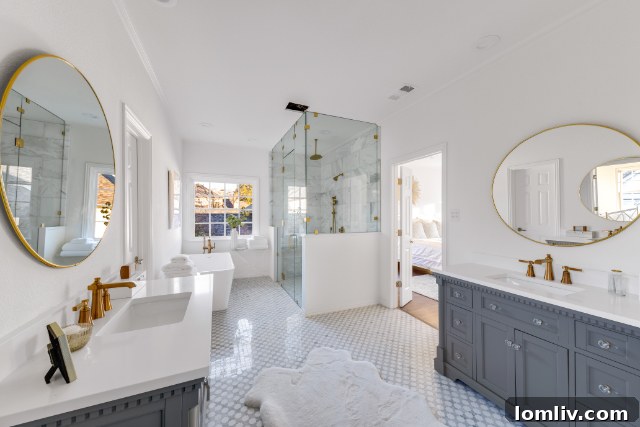 Luxurious Transformed Primary Bathroom with Large Walk-in Closet in Preston Hollow