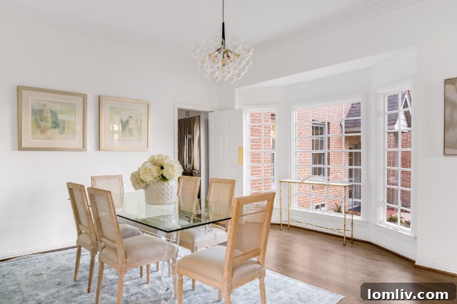 After: Elegant Formal Dining Room with Seamless Wall