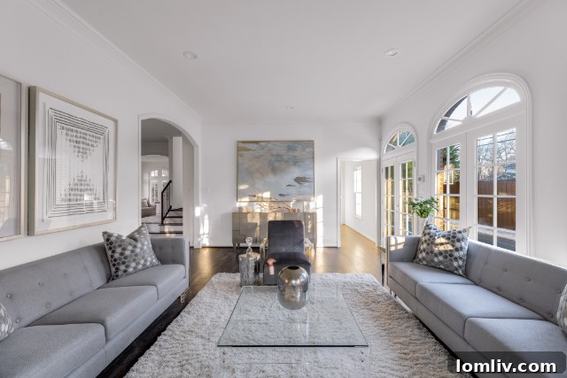 Bright and Modern Hallway in Transformed Preston Hollow Residence