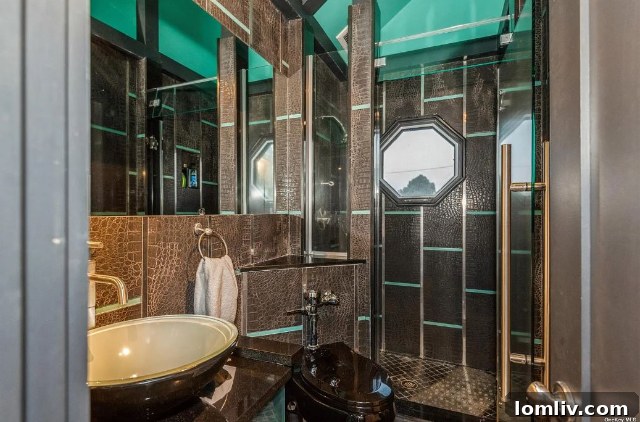 Modern Industrial Bathroom, Sleek Design Elements, Functional Aesthetics