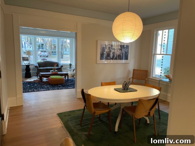 Interior view showcasing renovated spaces in a historic Dallas condo