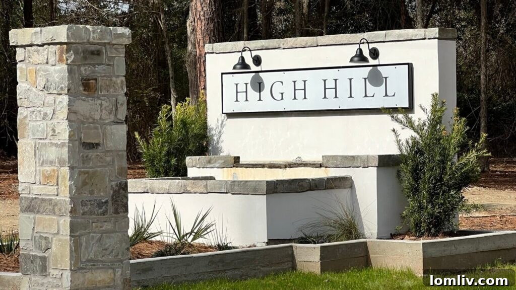 Exterior facade of a modern luxury home at High Hill Development