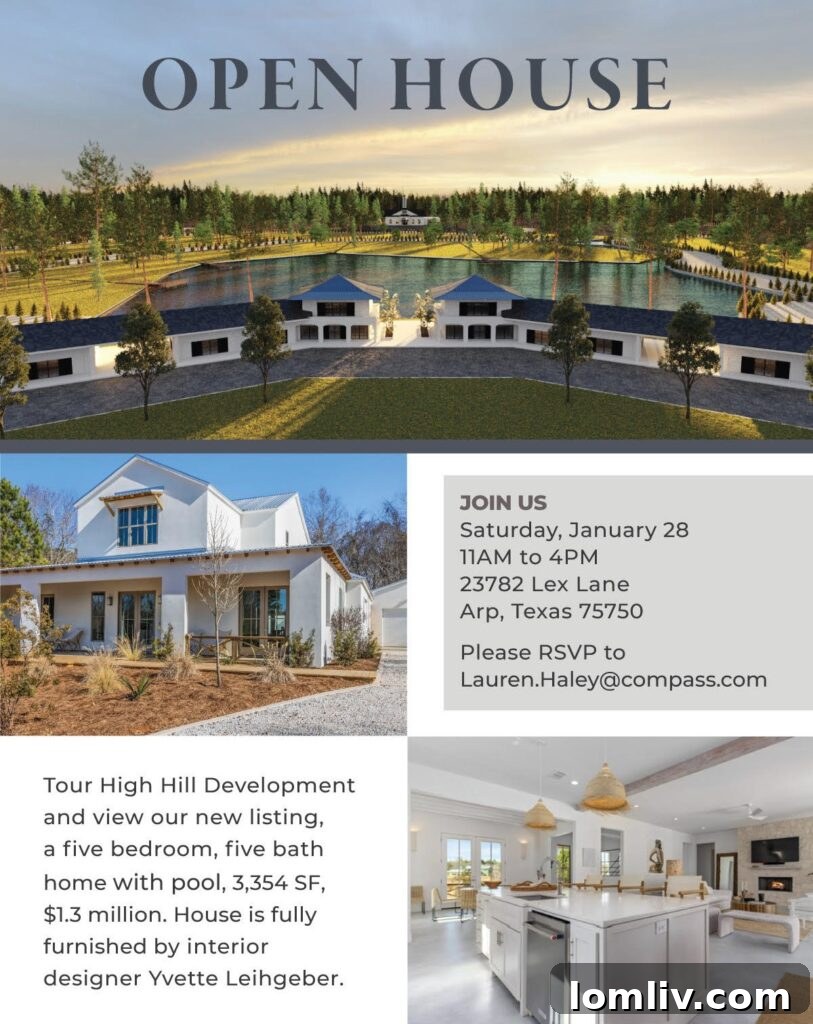 Aerial view of High Hill Farm showing lake, beach, and surrounding development