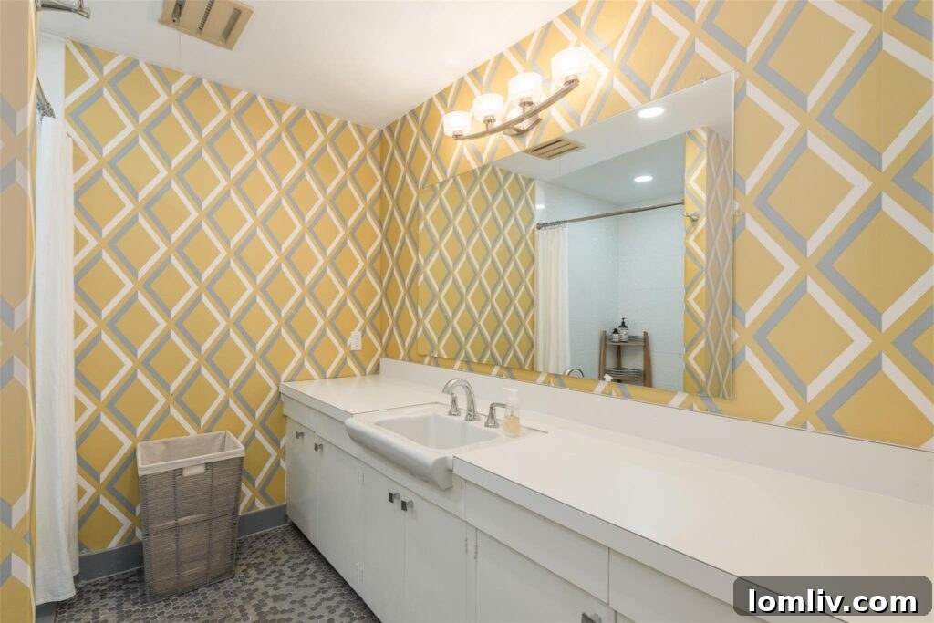 Serene Primary Bedroom with Patio Views in Midcentury Modern Home