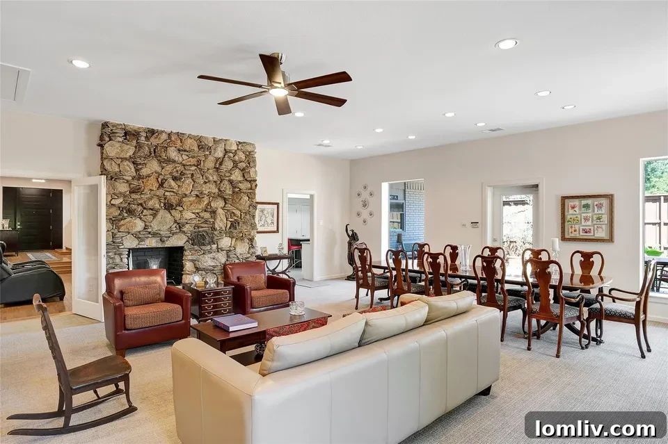 Stunning exterior view of the midcentury modern-style home at 1652 Sylvan Avenue, showcasing its clean lines and large windows.