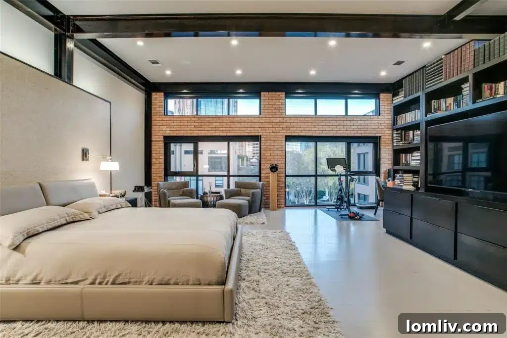 Spacious and elegantly appointed bedroom, offering comfort and privacy