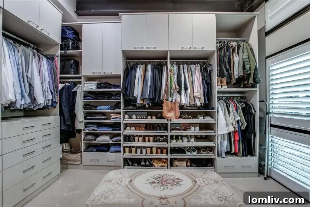 Modern staircase with stylish railings connecting the multi-level living spaces