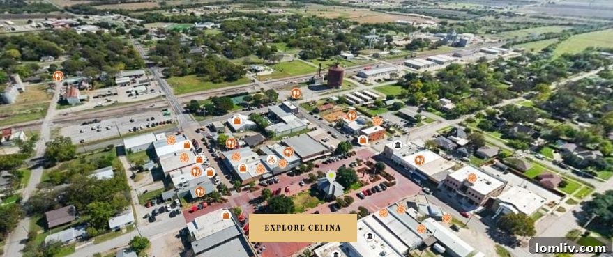 Artist's rendering of a lush green space or park within a community, hinting at the future amenities of The Ranch at Uptown Celina.