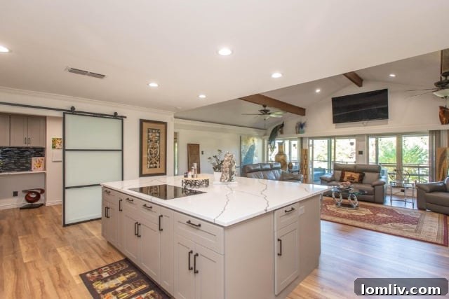 Another view of the lakefront home, emphasizing its prime location