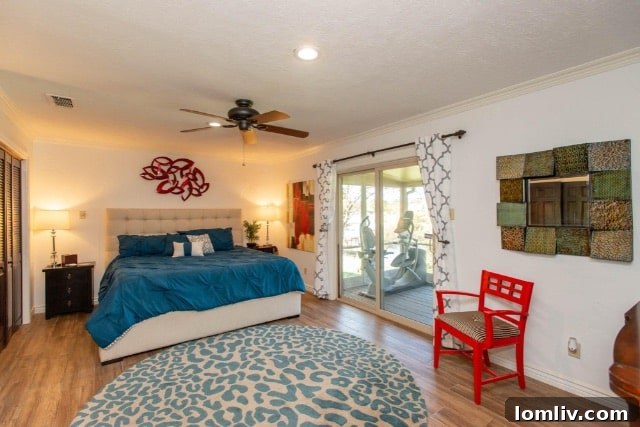 Elegant dining space with natural light and lake views