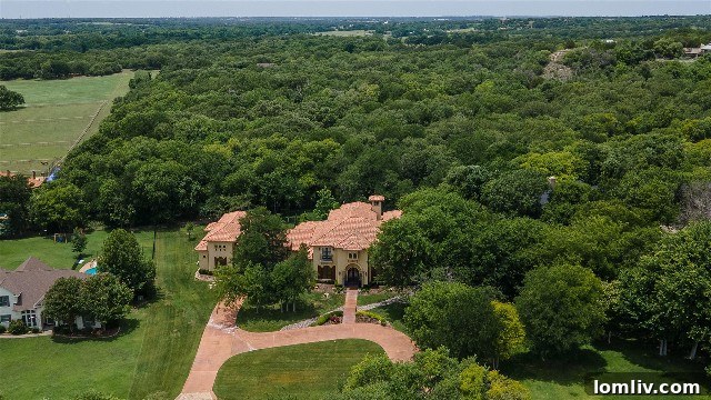 Lush backyard with mature trees in the Oak View Estates neighborhood of Hudson Oaks, providing a natural, private setting.