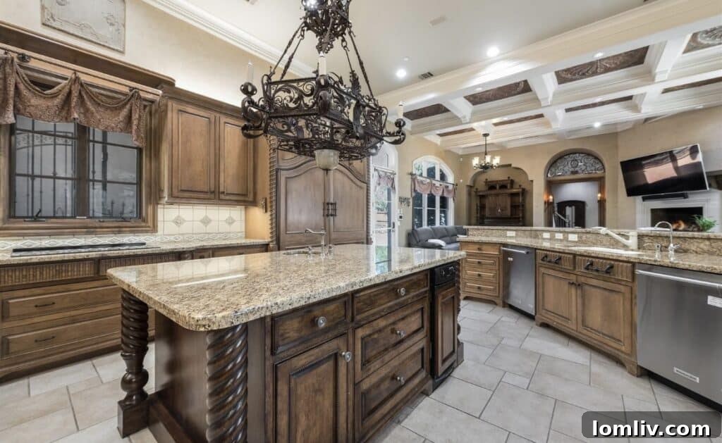 Luxurious master bathroom with a large tub and elegant finishes.