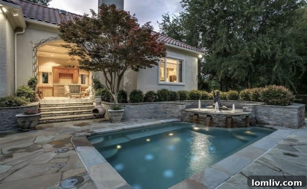 Interior view of a elegant hallway or foyer with decorative elements.