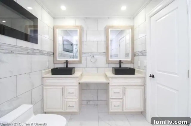 Floor-to-Ceiling Marble Shower, Unique Home Design