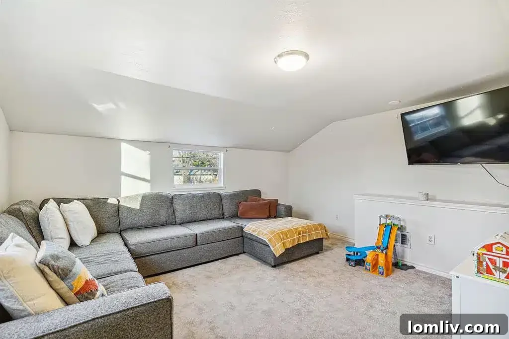 Bright and spacious flex room, suitable for various uses.