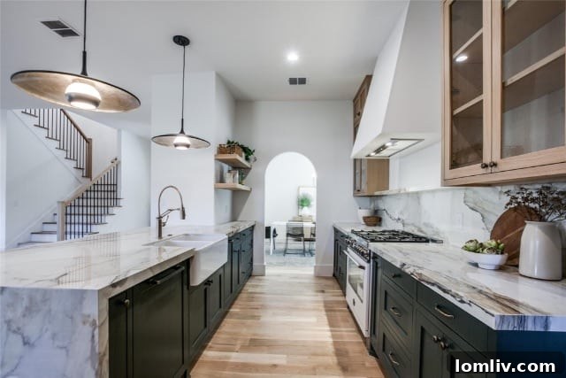 Elegant white oak flooring in a Richardson luxury home