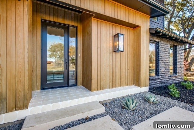 Architectural details of a renovated Richardson home