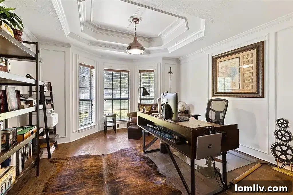 Luxurious master bathroom with a large soaking tub, separate shower, and dual vanities.