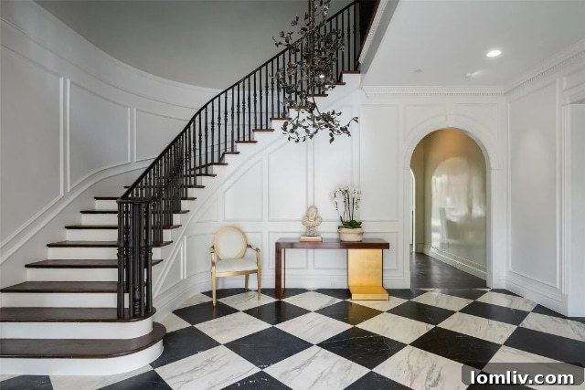 Refreshed Foyer of Georgian Mansion