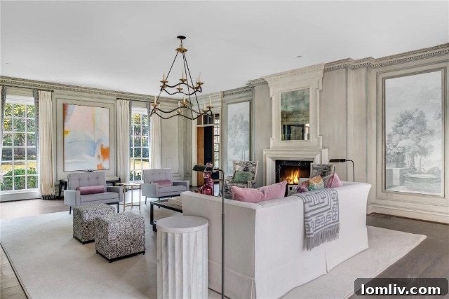 Grand Interior View of Georgian Mansion