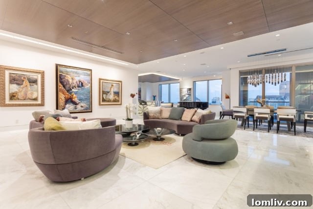 The Stoneleigh Unit 16A luxury condo living room with enhanced art walls and modern design.