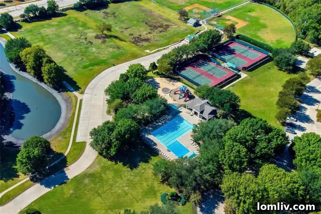Allen, Texas cityscape with modern buildings and green spaces, reflecting a vibrant Dallas suburb