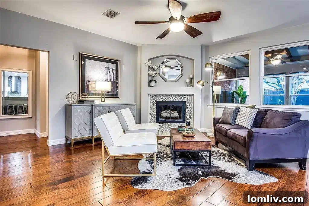 Bright and airy living room with contemporary decor and ample seating, 1504 Vista Bend Drive