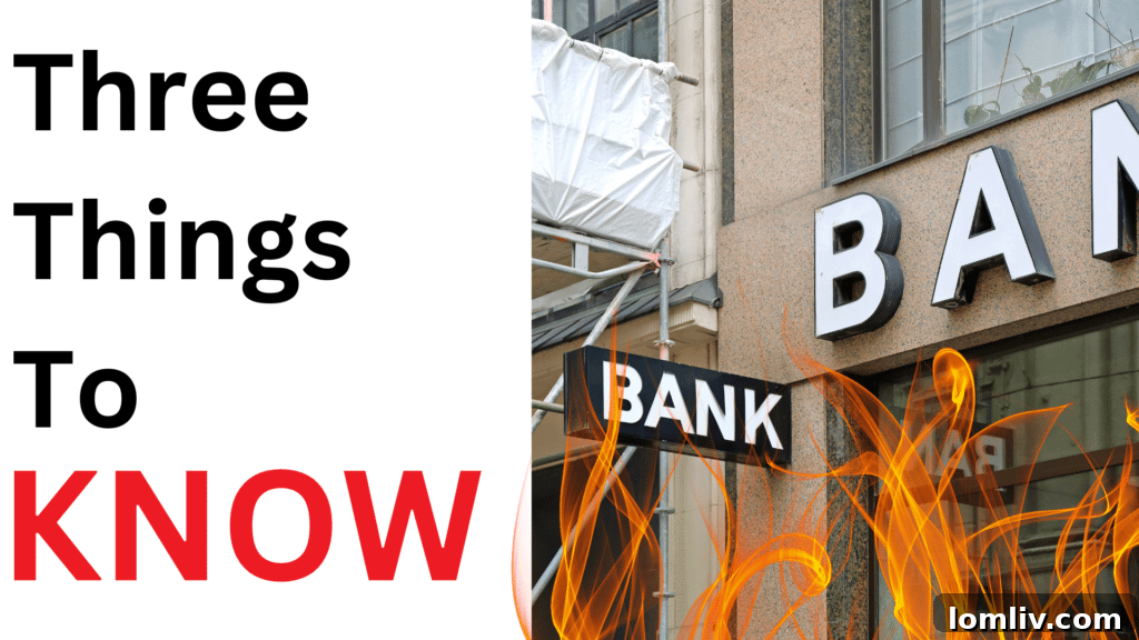 Financial turmoil illustration showing a stylized banking system under pressure.