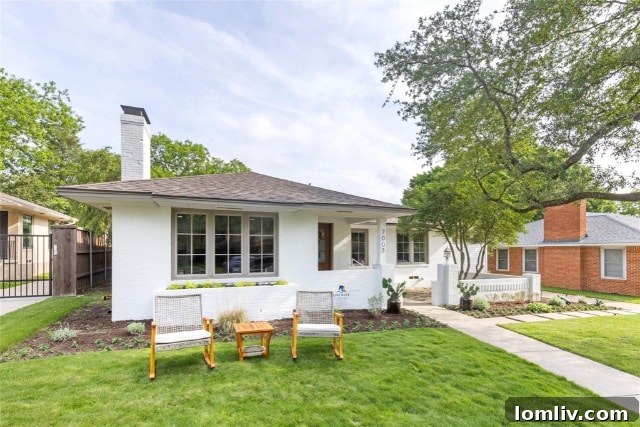 7003 Southridge, an exemplary display of an all-white exterior done right