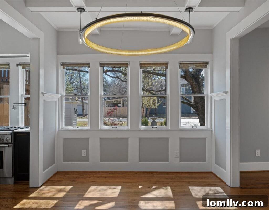 Modern Dining Area with LED Chandelier