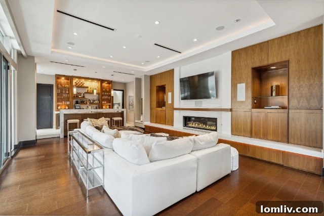 Elegant Home Bar with Ambient Lighting