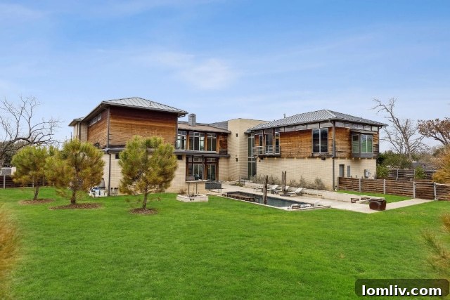 Elegant Poolside Retreat with Modern Landscape