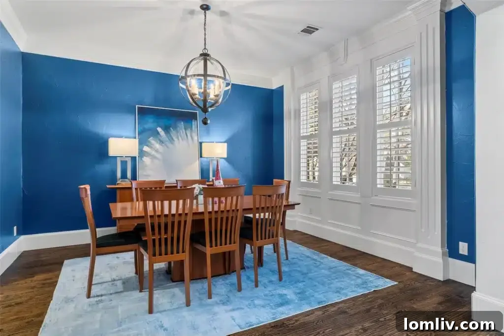 Grand entrance and foyer of a luxury Preston Hollow home
