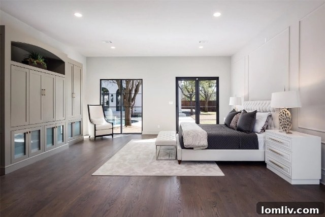 Luxurious Bathroom with Dual Vanities and Modern Fixtures