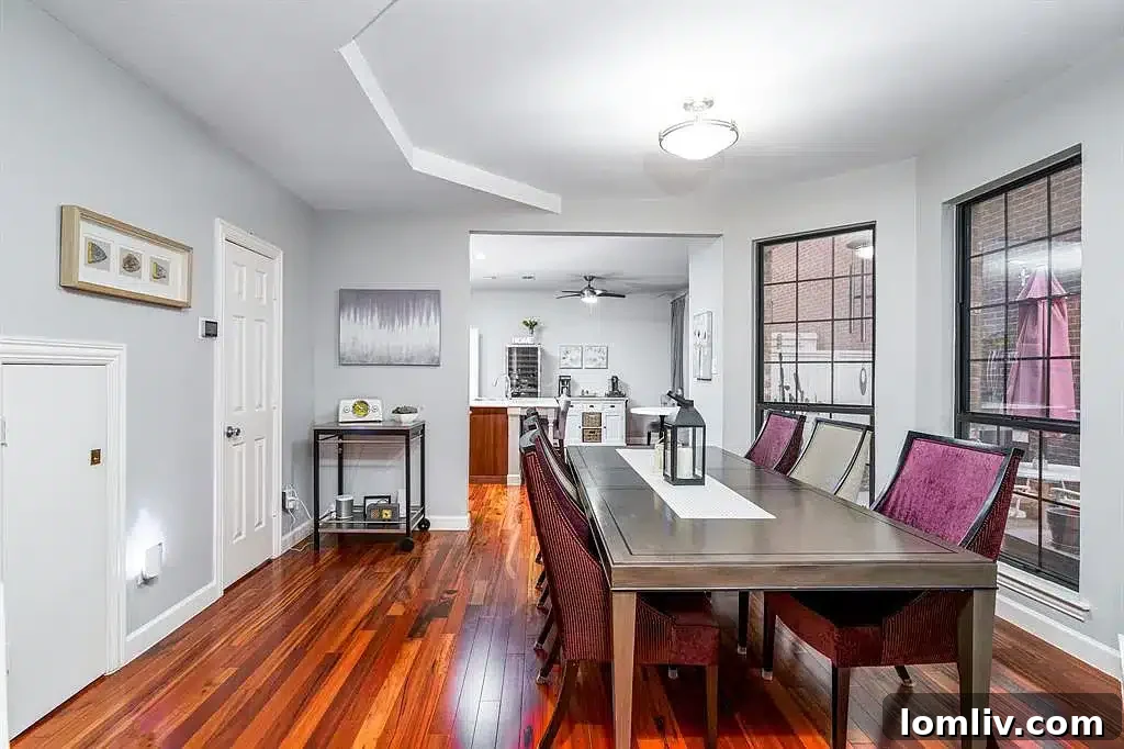 Modern kitchen with a large island bar, perfect for entertaining.
