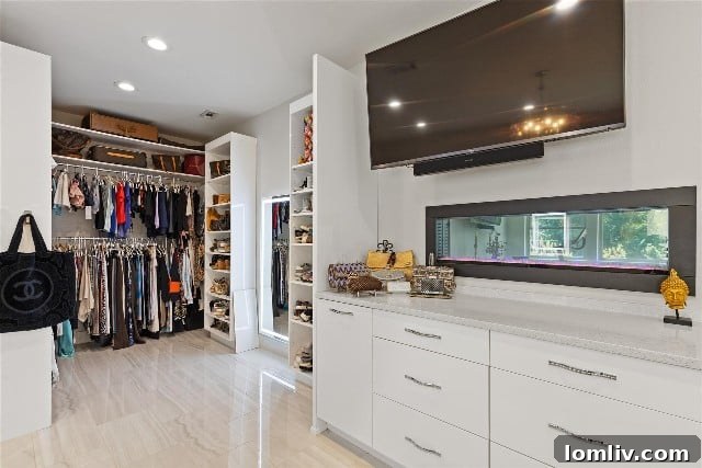 Fort Worth's Rare Single-Level Gem in a Gated Oasis 15 After photo of luxurious custom primary closet
