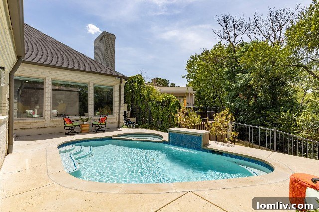 Fort Worth's Rare Single-Level Gem in a Gated Oasis 17 Before photo of dated pool area with falling fence