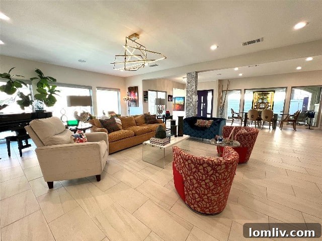 Fort Worth's Rare Single-Level Gem in a Gated Oasis 6 After photo of renovated living area with abundant natural light