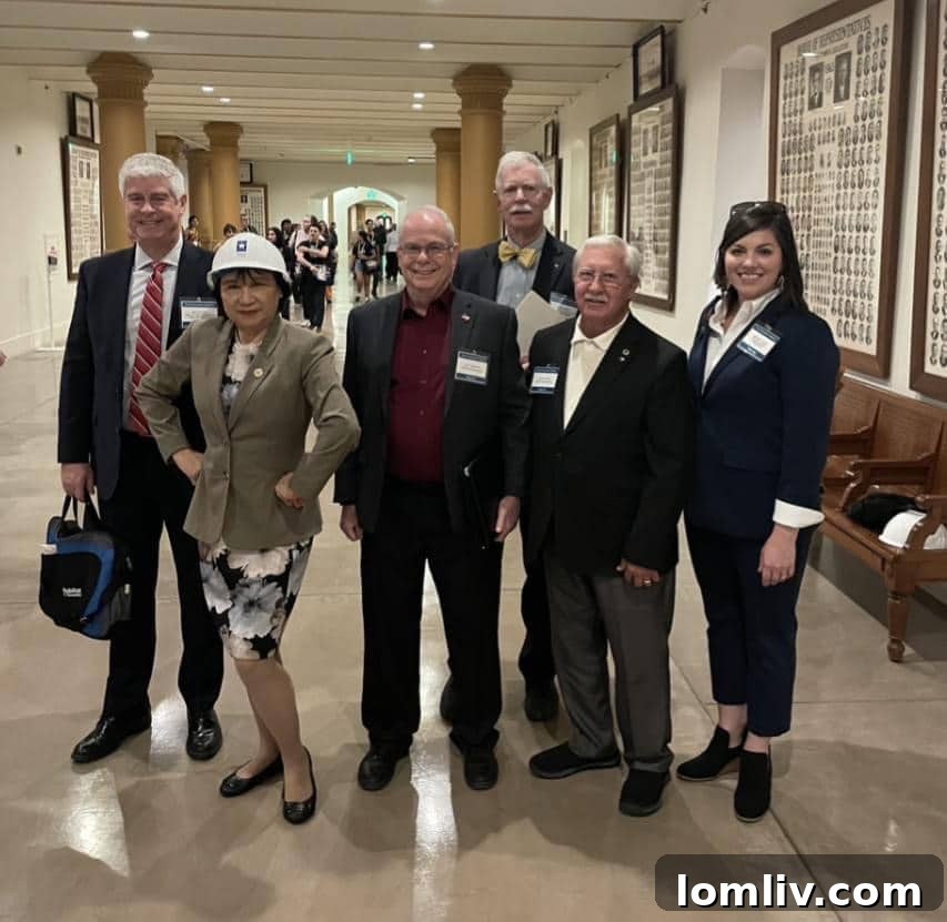 Dallas Builders Association members speaking with Texas Rep. Angie Chen Button.