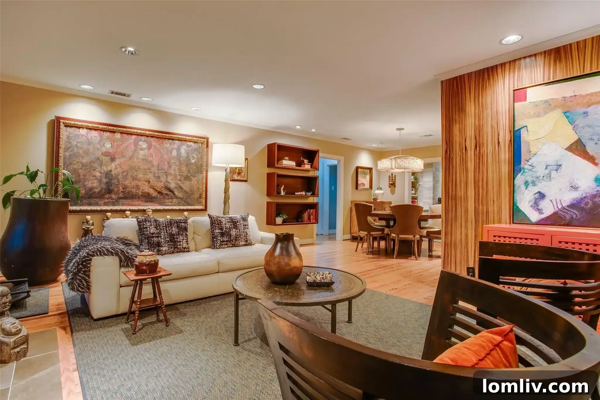 Close-up of the inviting outdoor lounging area by the pool