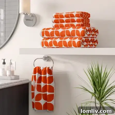 Floating natural wood vanity with minimalist design