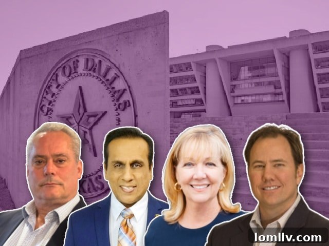 Image depicting an election campaign or civic engagement activity in Dallas.