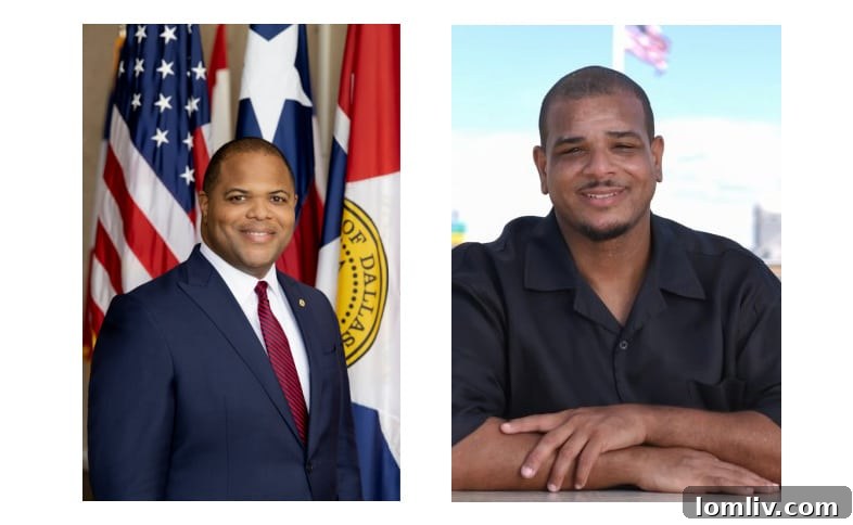 Mayor Eric Johnson and write-in candidate Kendal Richardson
