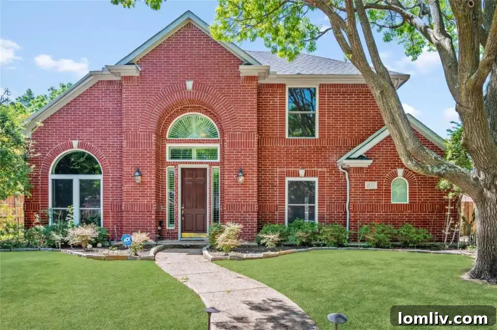 Modern exterior of a Plano home on Deerfield Drive