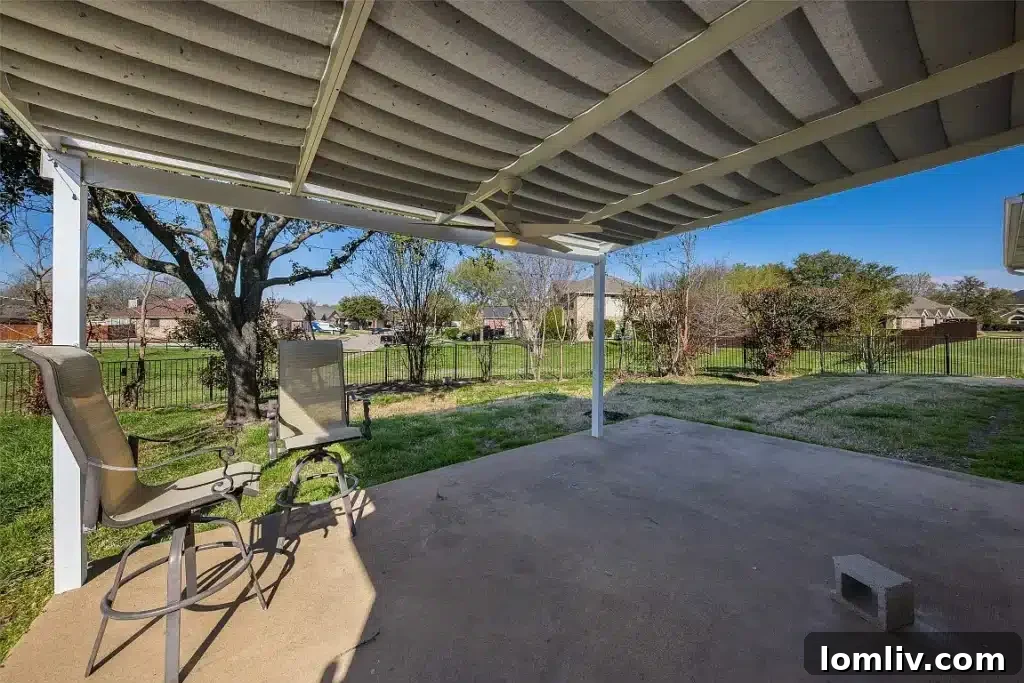 Expansive backyard with plenty of space for outdoor entertaining or play.