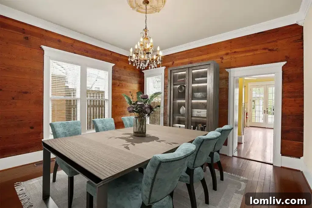 Spacious kitchen in a historic Denton home, blending vintage charm with functional design.